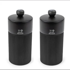 PEUGEOT Coffret 2 Moulins Manuels Sel & Poivre Noir Mat 12 cm + Entonnoir* Moulin