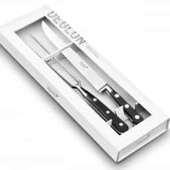DEGLON Coffret Découpe Viande Couteau à Découper 22 cm et Fourchette Diapason 17 cm Cuisine Idéale Sabatier Déglon* Fourchette À Viande