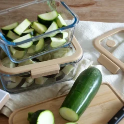 PEBBLY Coffret de 2 Boîtes de Conservation en Verre et Pompe de Mise Sous-Vide* Conservation