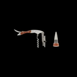 LE CREUSET Coffret Sommelier Double Levier en Bois et Bouchon* Accessoires Vin