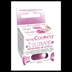SCRAPCOOKING Colorant Alimentaire de Surface Irisé Violet 5 g* Colorants Alimentaires