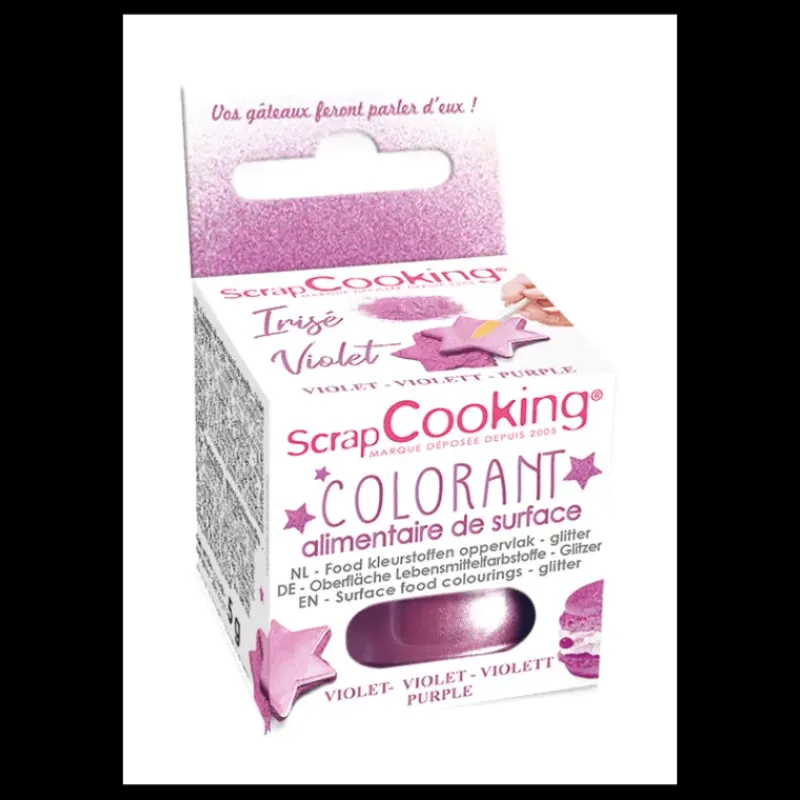 SCRAPCOOKING Colorant Alimentaire de Surface Irisé Violet 5 g* Colorants Alimentaires
