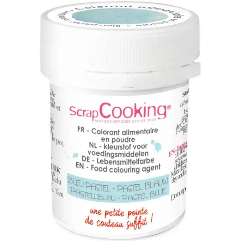 SCRAPCOOKING Colorant Alimentaire en Poudre Bleu Pastel 5g* Colorants Alimentaires