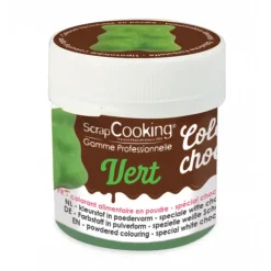 SCRAPCOOKING Colorant Alimentaire en Poudre Liposoluble Vert 5g Color'Choco* Colorants Alimentaires