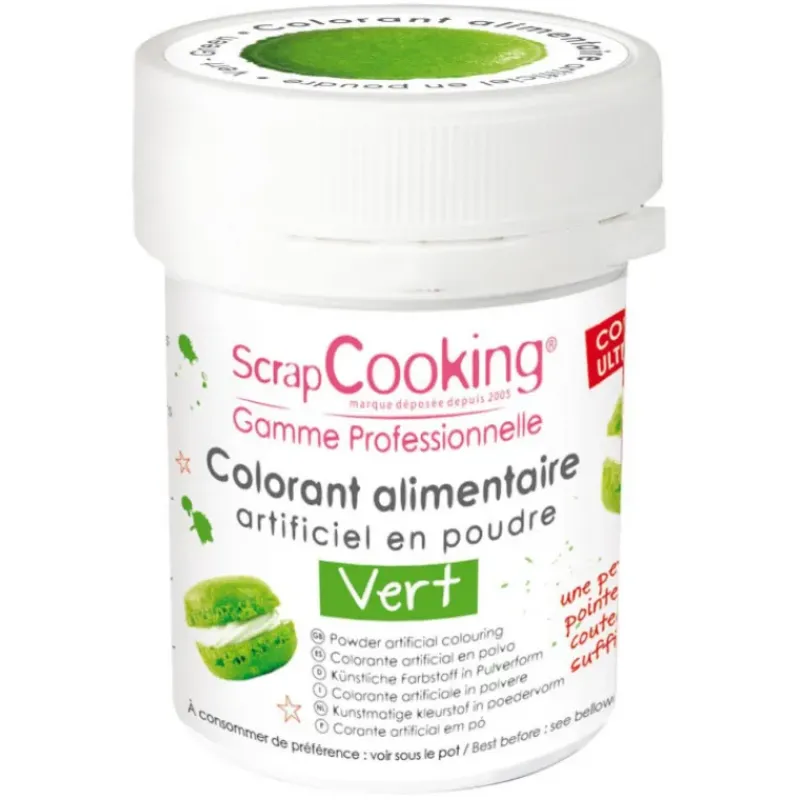 SCRAPCOOKING Colorant Alimentaire en Poudre Vert 5g* Colorants Alimentaires