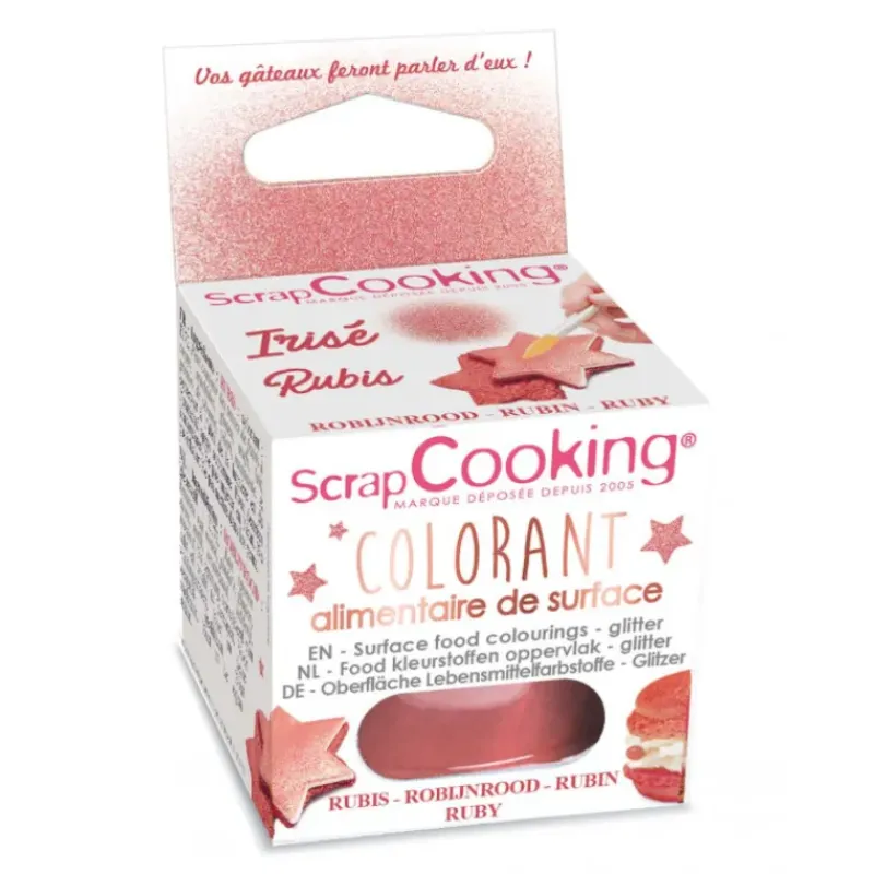 SCRAPCOOKING Colorant Alimentaire en Poudre Rubis 5g* Colorants Alimentaires