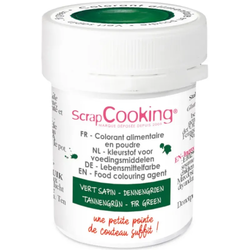 SCRAPCOOKING Colorant Alimentaire en Poudre Vert Sapin 5g* Colorants Alimentaires