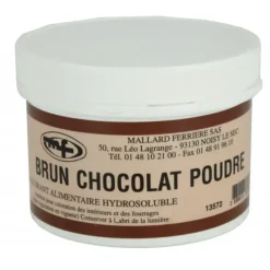 MALLARD FERRIERE Colorant alimentaire Marron Brun Chocolat E102/E129/E151 Poudre Hydrosoluble 100g* Colorants Alimentaires