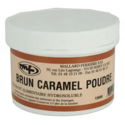 MALLARD FERRIERE Colorant alimentaire Marron Brun Caramel E102/E129/E151 Poudre Hydrosoluble 100g* Colorants Alimentaires