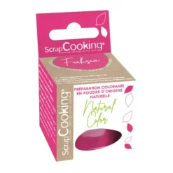 SCRAPCOOKING Colorant Alimentaire Naturel en Poudre Rose Fuchsia 10g* Colorants Alimentaires