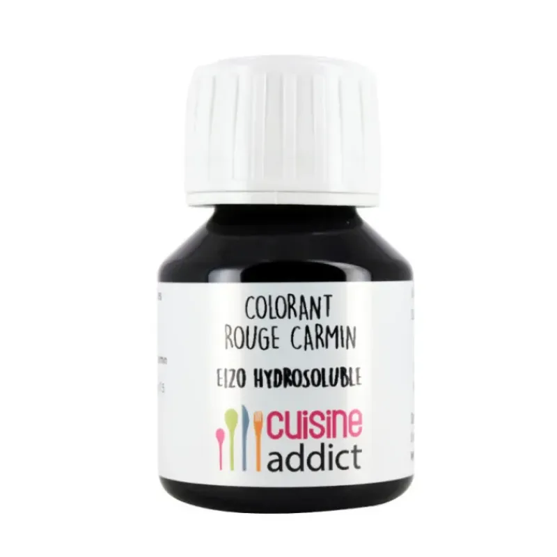 CUISINEADDICT Colorant Alimentaire Naturel Rouge Carmin E120 Liquide 58 ml* Colorants Alimentaires