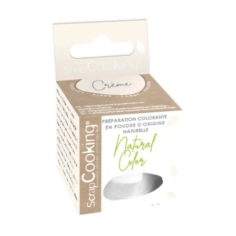 SCRAPCOOKING Colorant Alimentaire Naturel en Poudre Blanc Crème 10g* Colorants Alimentaires