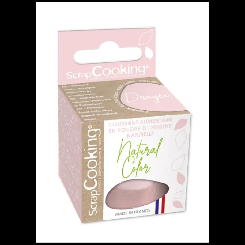 SCRAPCOOKING Colorant Alimentaire Naturel Rose Dragée 10 g* Colorants Alimentaires
