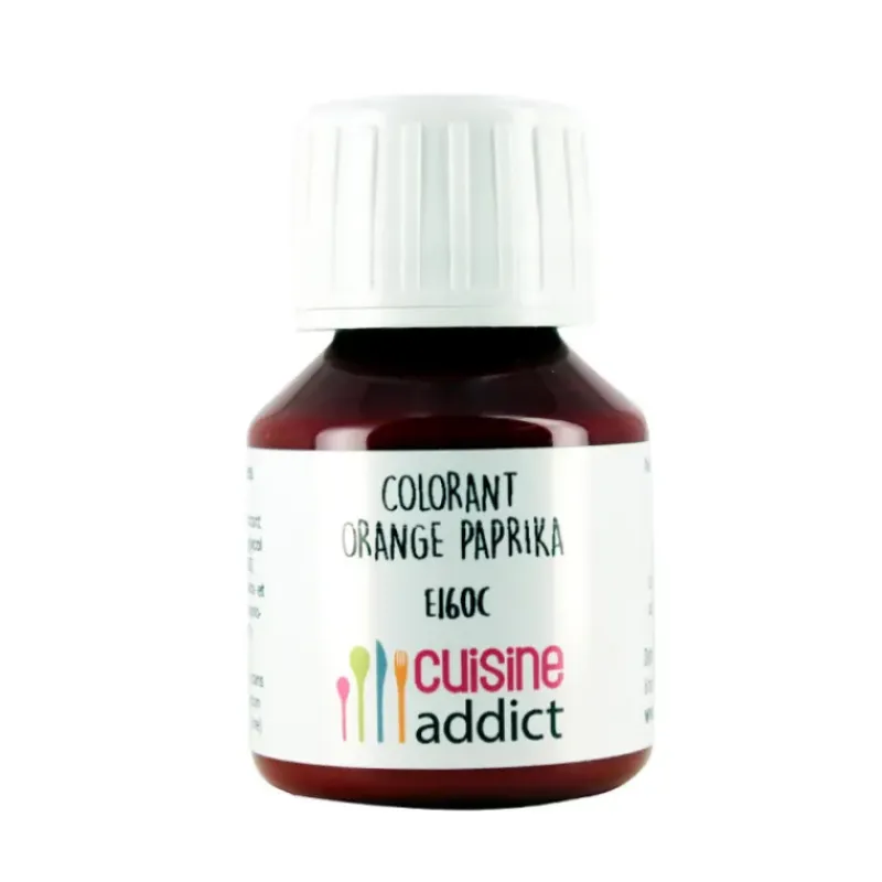 CUISINEADDICT Colorant Alimentaire Naturel Orange Paprika Liquide 58 ml* Colorants Alimentaires