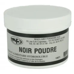 MALLARD FERRIERE Colorant alimentaire Noir Charbon E153 Poudre Hydrosoluble 50g* Colorants Alimentaires