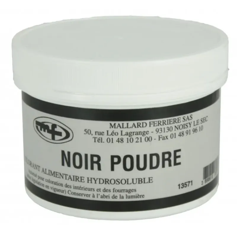 MALLARD FERRIERE Colorant alimentaire Noir Charbon E153 Poudre Hydrosoluble 50g* Colorants Alimentaires