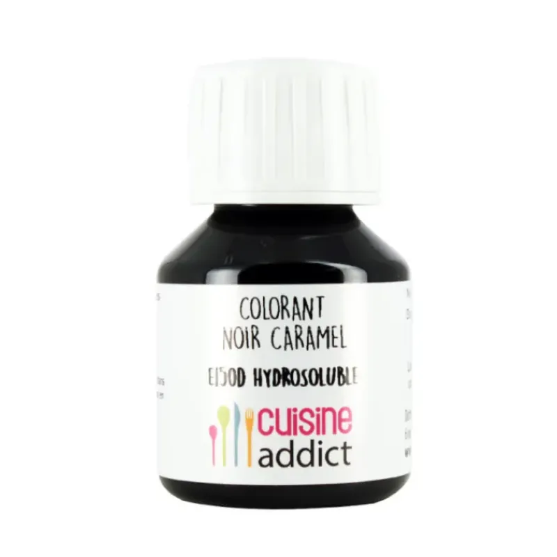 CUISINEADDICT Colorant Alimentaire Noir Caramel E150d Liquide 58 ml* Colorants Alimentaires