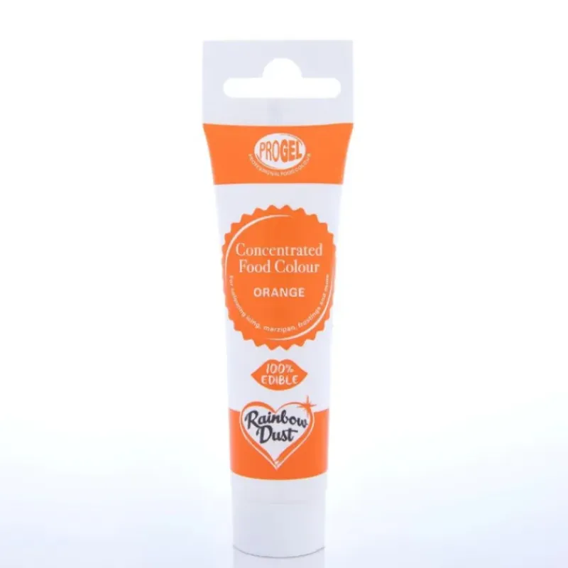 RAINBOW DUST Colorant Alimentaire ProGel Orange 25g* Colorants Alimentaires