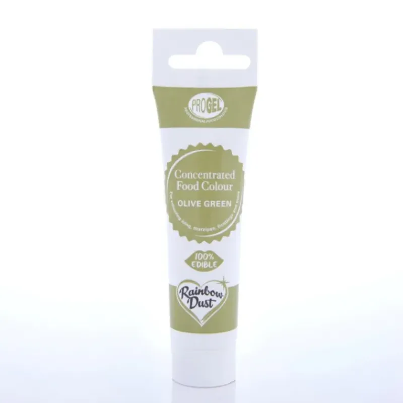 RAINBOW DUST Colorant Alimentaire ProGel Vert Olive 25g* Colorants Alimentaires