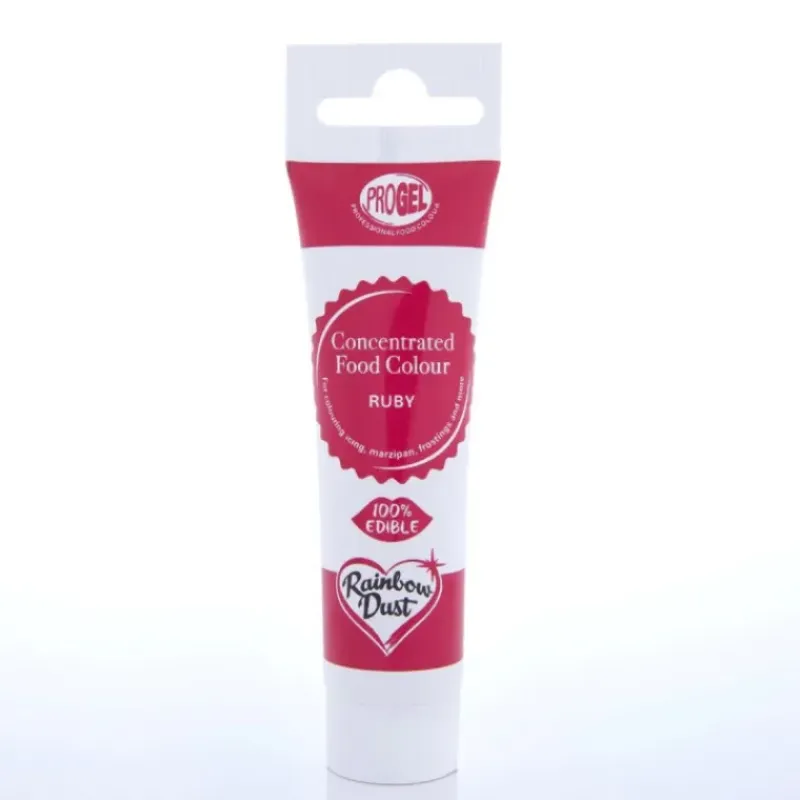 RAINBOW DUST Colorant Alimentaire ProGel Rouge Rubis 25g* Colorants Alimentaires