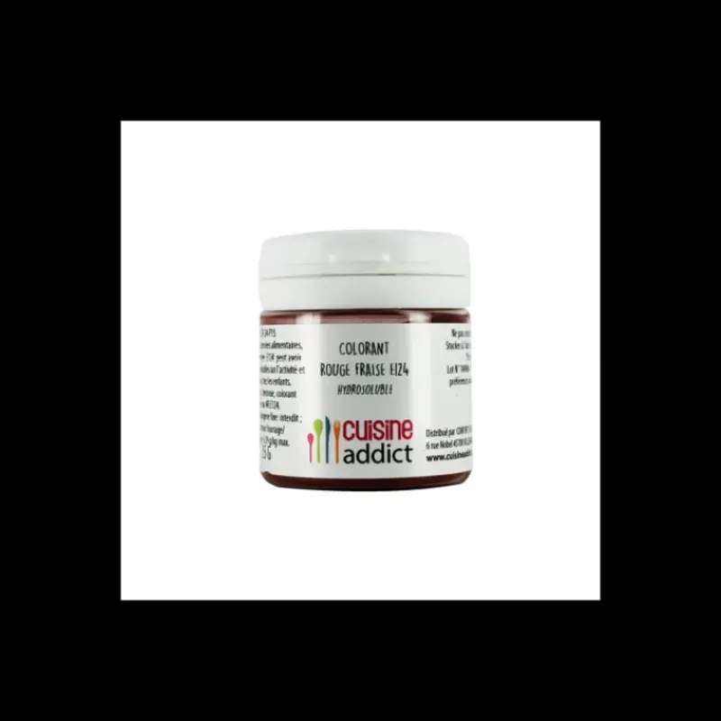 CUISINEADDICT Colorant alimentaire Rouge Fraise E124 25g Poudre Hydrosoluble* Colorants Alimentaires