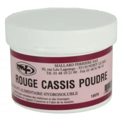 MALLARD FERRIERE Colorant alimentaire Rouge Cassis E129/E133 Poudre Hydrosoluble 100g* Colorants Alimentaires