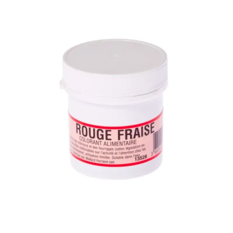 MALLARD FERRIERE Colorant alimentaire Rouge Fraise E129 Poudre Hydrosoluble 20g* Colorants Alimentaires