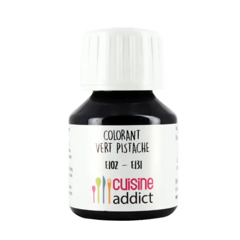 CUISINEADDICT Colorant Alimentaire Vert Pistache E102/E131 Liquide 58 ml* Colorants Alimentaires