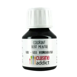 CUISINEADDICT Colorant Alimentaire Vert Menthe E102/E133 Liquide 58 ml* Colorants Alimentaires
