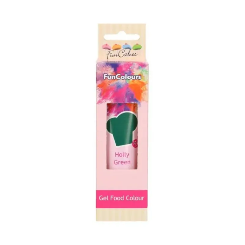 FUNCAKES Colorant gel alimentaire Vert houx 30 g* Colorants Alimentaires