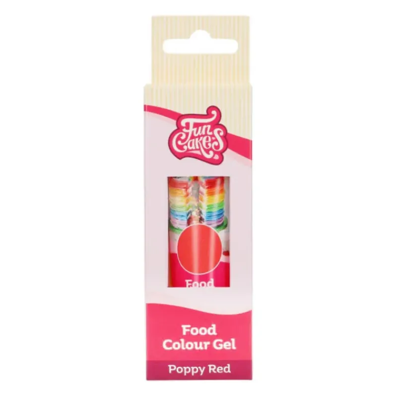 FUNCAKES Colorant Gel Alimentaire Rouge Coquelicot 30 g* Colorants Alimentaires