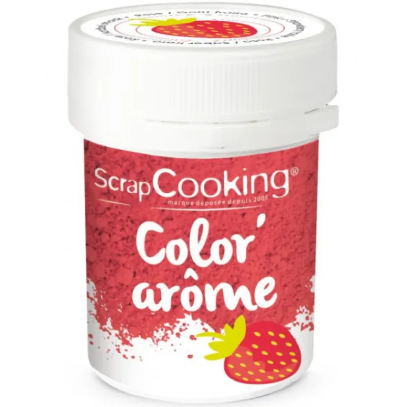 SCRAPCOOKING Color'Arôme Rose / Fraise 10g* Arômes Alimentaires