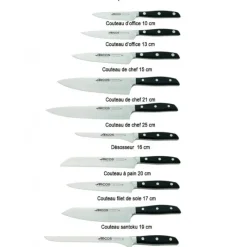 ARCOS Couteau de Chef 25 cm MANHATTAN Noir* Couteau De Chef