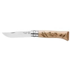 OPINEL Couteau N°8 Gravure Ski Sport* Couverts