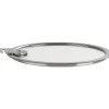 CRISTEL Couvercle Plat en Verre Trempé 14 cm Strate Amovible* Couvercle De Cuisson