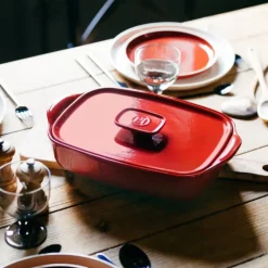 EMILE HENRY Couvercle Rectangulaire en Céramique pour Plat à Four 25 x 18 cm Grand Cru* Couvercle De Cuisson