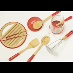 PEBBLY Cuillère de Cuisine Bambou 30 cm Rouge* Maryses Et Cuillères