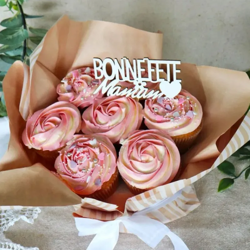 PATISDECOR Décor Bonne Fête Maman sur Pic (x2) Patisdécor* Décoration Gâteau