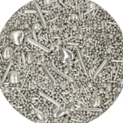 FUNCAKES Décoration en Sucre Mélange Argenté 65 g* Décoration Comestible