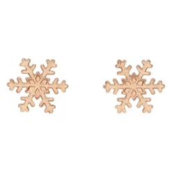 FUNCAKES Décoration Gâteau Flocon de Neige Doré en Pâte à Sucre (x12)* Décoration Comestible