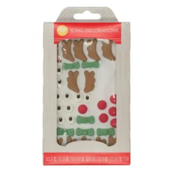 WILTON Décoration Gâteau Noël Rennes en Glace Royale (x12)* Décoration Comestible