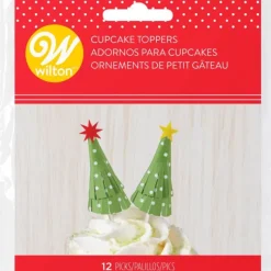 WILTON Décorations Sapins de Noël sur Piques (x12)* Décoration Gâteau