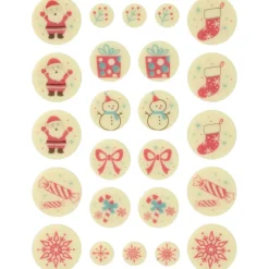 VALRHONA Décors Chocolat Blanc Noël 24 pièces Chocolatree* Décoration Comestible