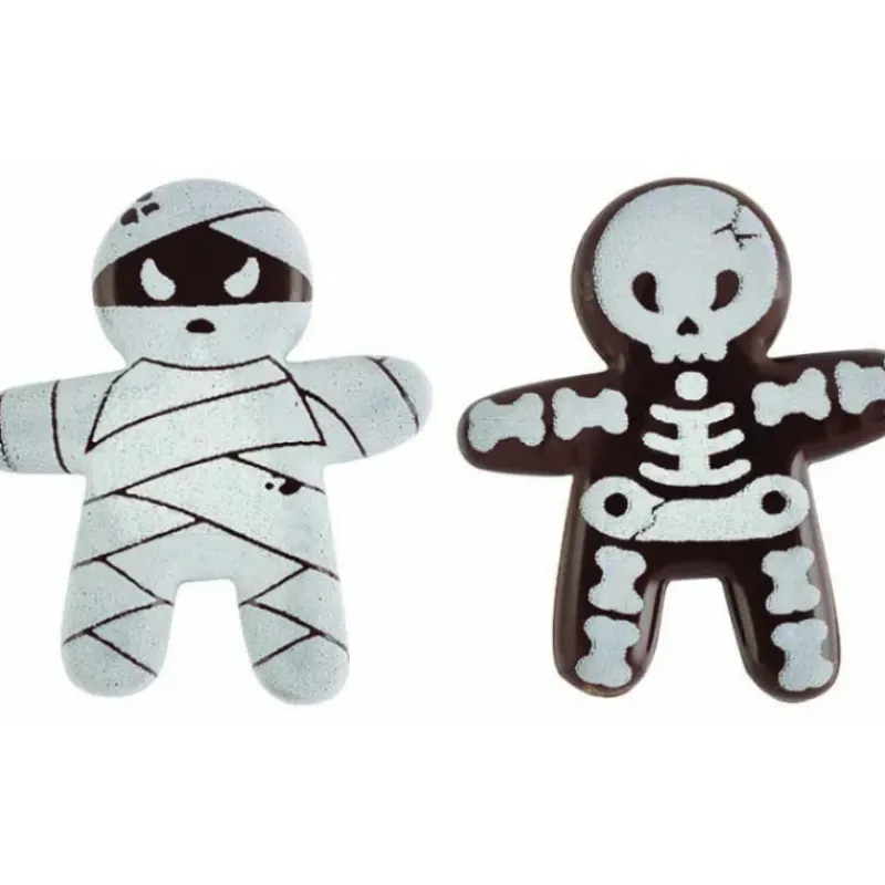 FLORENSUC Décors en Chocolat Momie et Squelette 3,5 x 4 cm (x144)* Décoration Comestible
