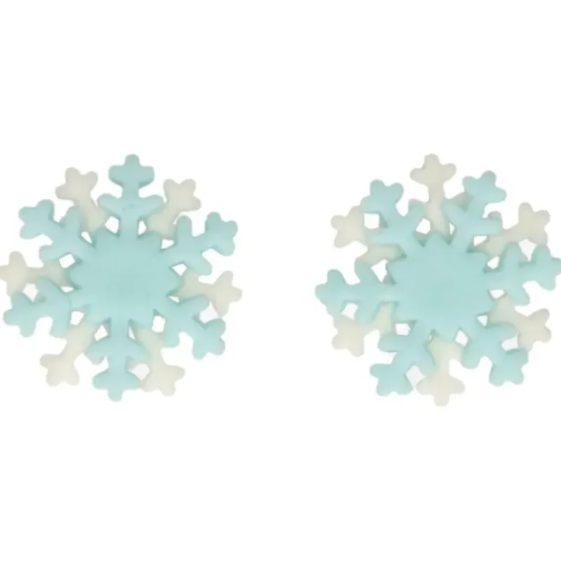 FUNCAKES Décors en Pâte à Sucre Flocons de Neige (x12)* Décoration Comestible