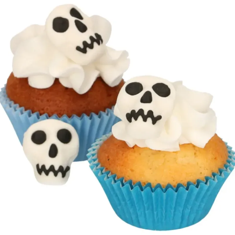 FUNCAKES Décors en Pâte à Sucre Tête de Mort (x8)* Décoration Comestible