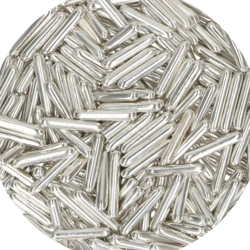 FUNCAKES Décors en Sucre Bâtonnets Argent 70 g* Décoration Comestible