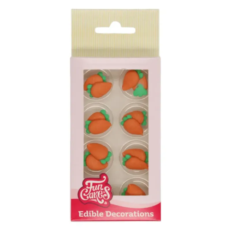 FUNCAKES Décors en Sucre Carotte (x16)* Décoration Comestible