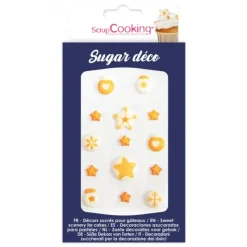 SCRAPCOOKING Décors en Sucre Déco Dorée (x14)* Décoration Comestible