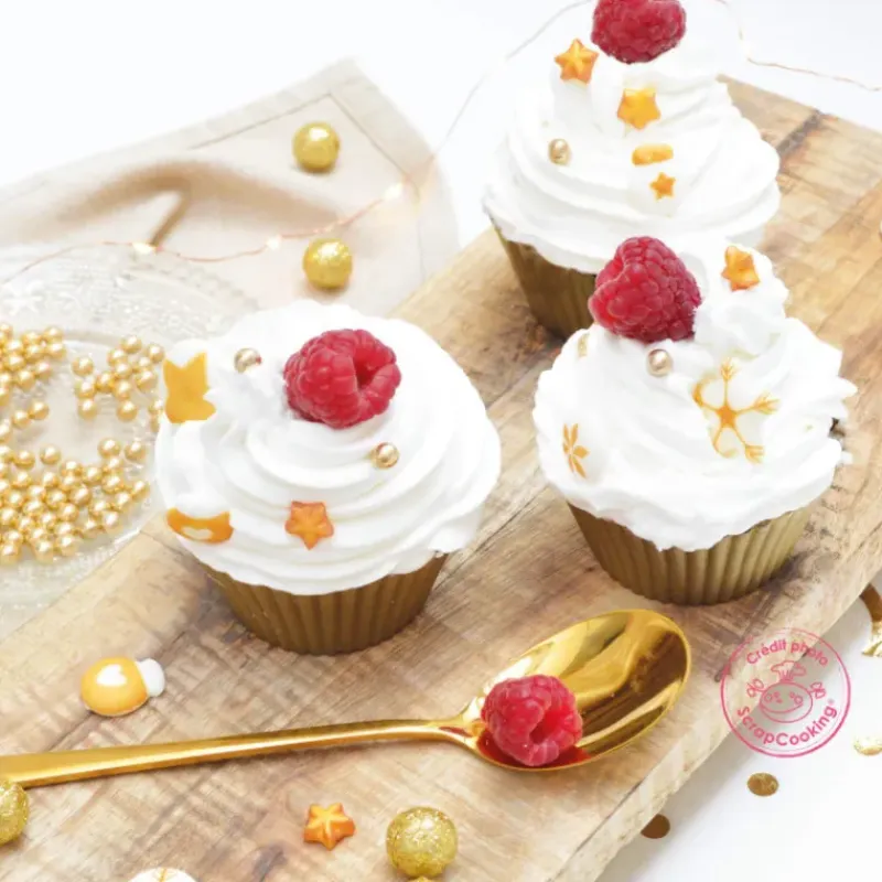 SCRAPCOOKING Décors en Sucre Déco Dorée (x14)* Décoration Comestible